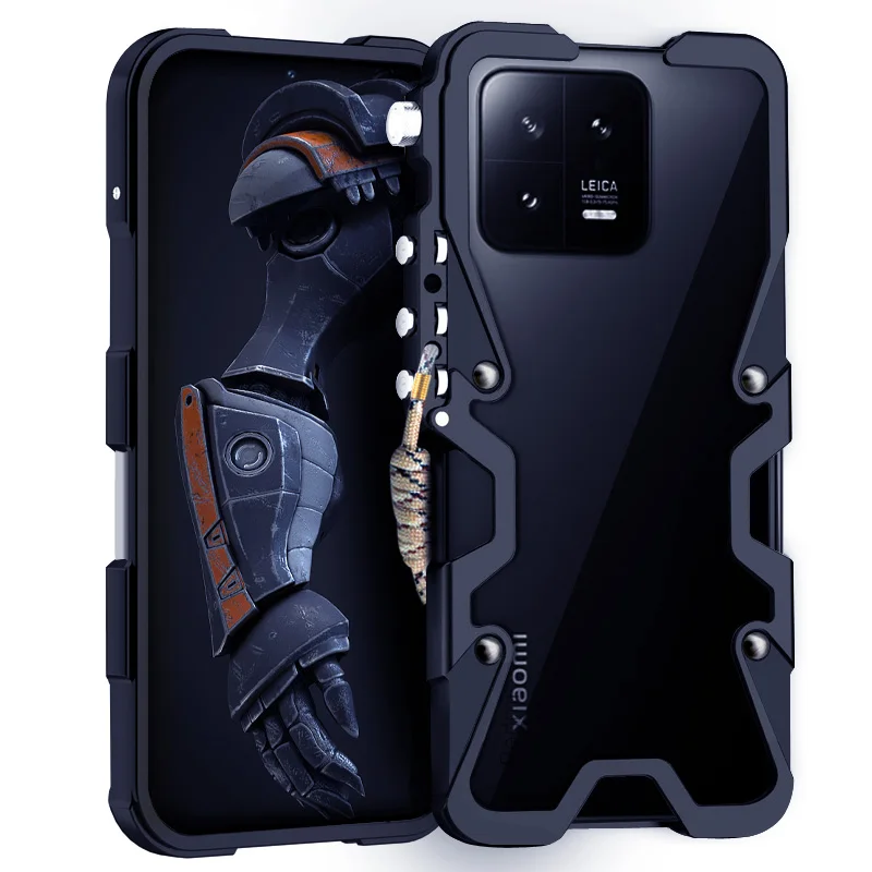 Armor Screw Metal Frame Shockproof Cover For Xiaomi 14 13 Pro 13t 13 Ultra Aluminium Bumper Cases Heavy Duty Fundas