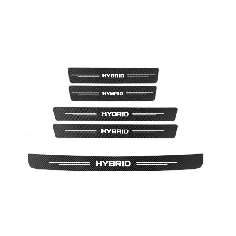 Schutzaufkleber für Autotürschwellen aus Kohlefaser für Toyota Prius Camry Rav4 Yaris Crown Auris Hybrid Synergy Drive – Detail 7