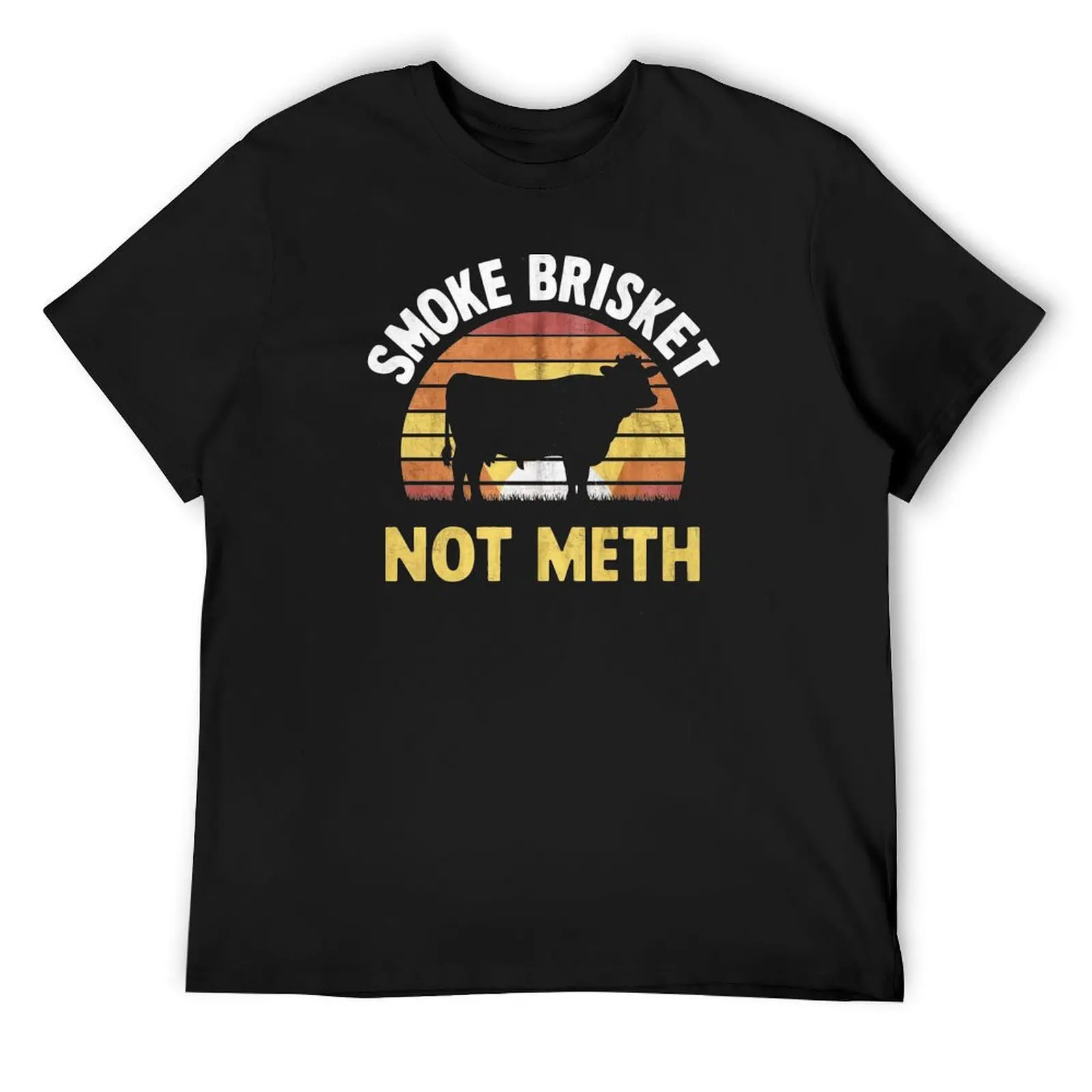 

smoke brisket not meth T-Shirt oversizeds korean fashion rapper graphic tees funny costumes mens tall t shirts