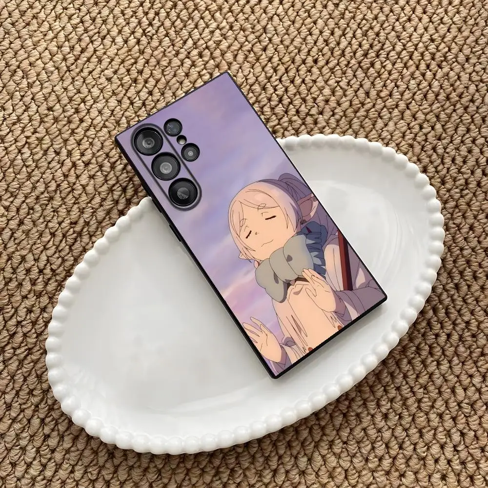 anime Frieren Beyond Journey's End  Phone Case For Samsung Galaxy S26 S25 S24 S23 S22 S21 S20 Plus Ultra Note20 Soft Black