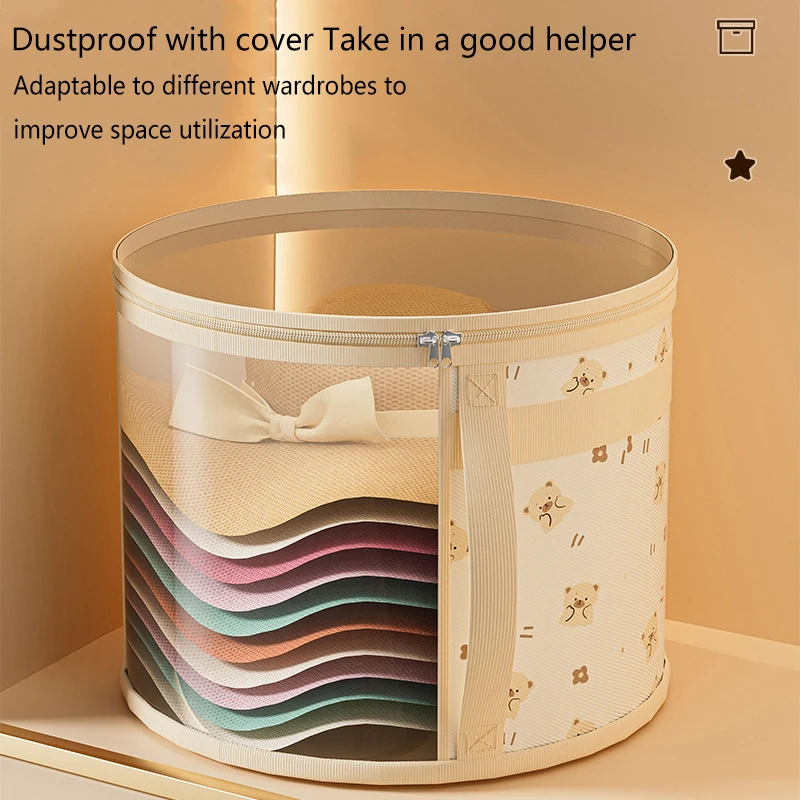 

New 1PC Hat Storage Bucket, Clothing Hat Travel Organizer, Foldable Round Brim Hat Storage Bag With Handle And Clear Window