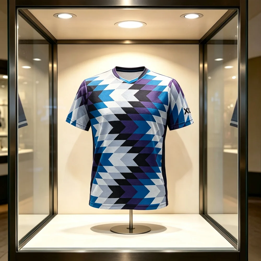 Badminton Jersey - Nowa geometryczna koszulka sportowa z diamentowym