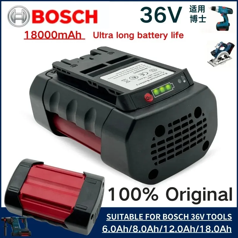 

100% новый литий-ионный аккумулятор высокой емкости 36 В 8000 мАч для замены Bosch BAT810 BAT836 BAT840 GBH3, аккумулятор для электроинструмента1