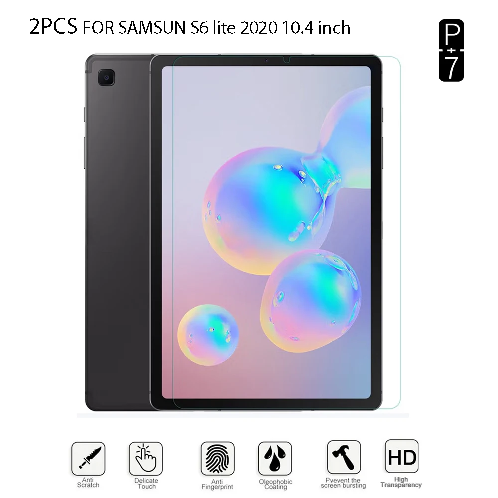 2pcs Tablet Tempered Glass Screen Protector for Samsung Galaxy Tab S6LITE 2020 2022 2024 10.4 Inch Tablet, HD,