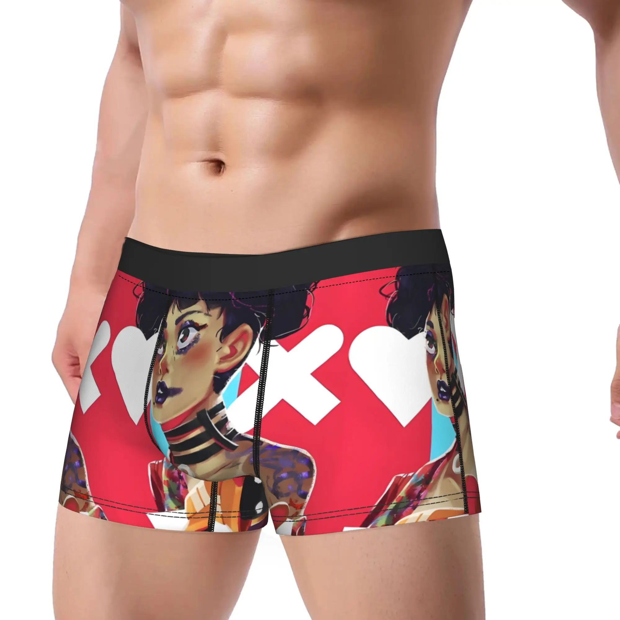 lLove Death Robots Inspired Illustration lLove Death and Robots Underpants Homme Panties Men's Underwear Print Short Boxer Brief