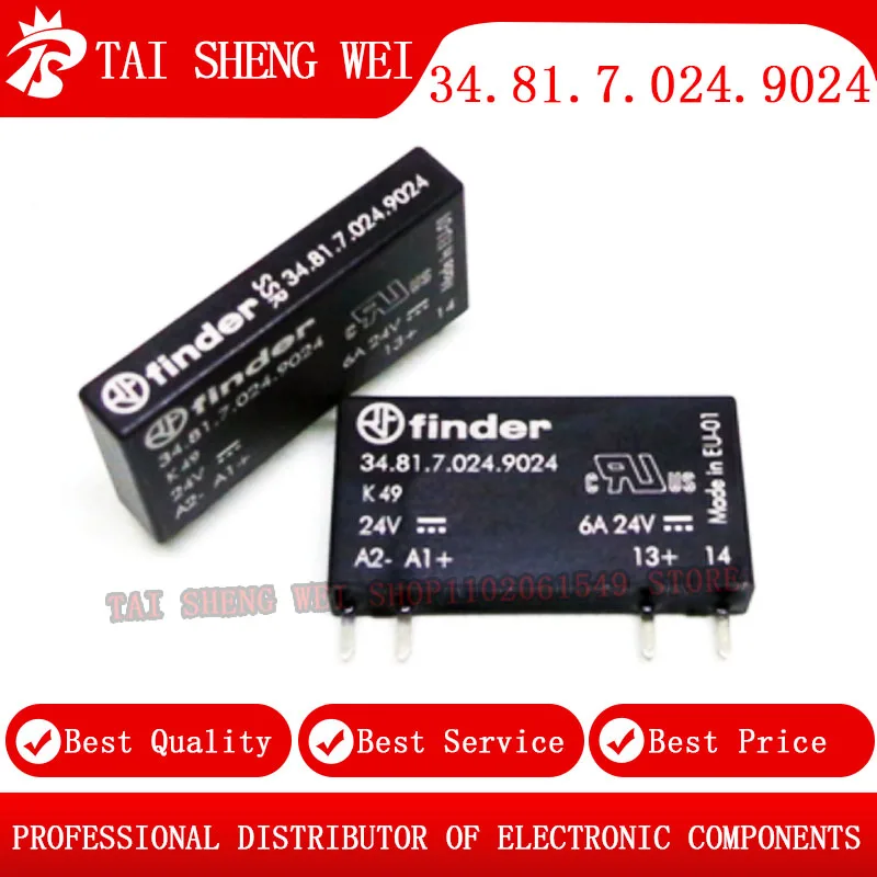 

1pcs 34.81.7.024.9024 24VDC Relay 24V 4PIN New Original