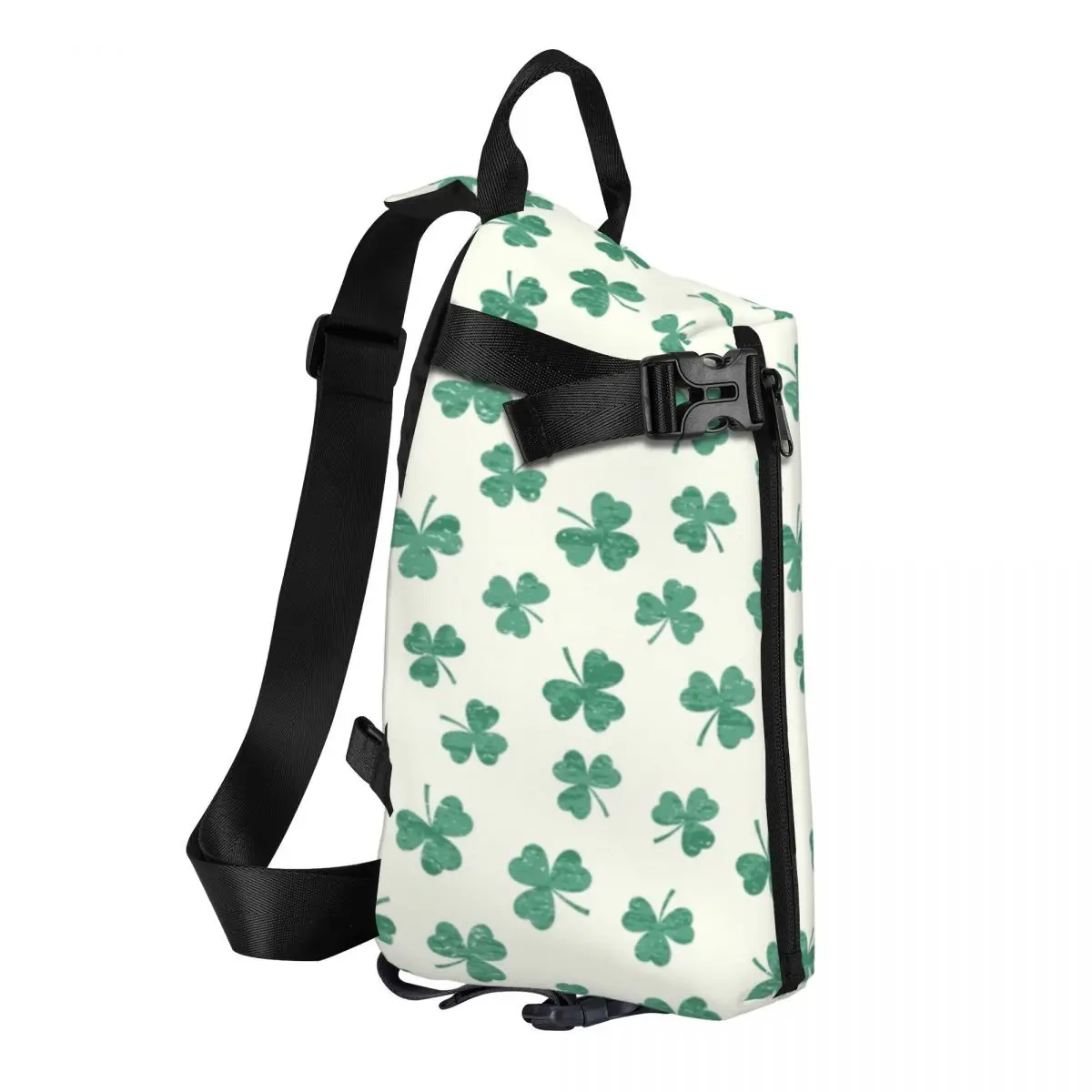 Dancing Shamrocks Chest Bags Men St Patricks Day Graphic Shoulder Bag Fun University Small Bag Sport Running Sling Bags