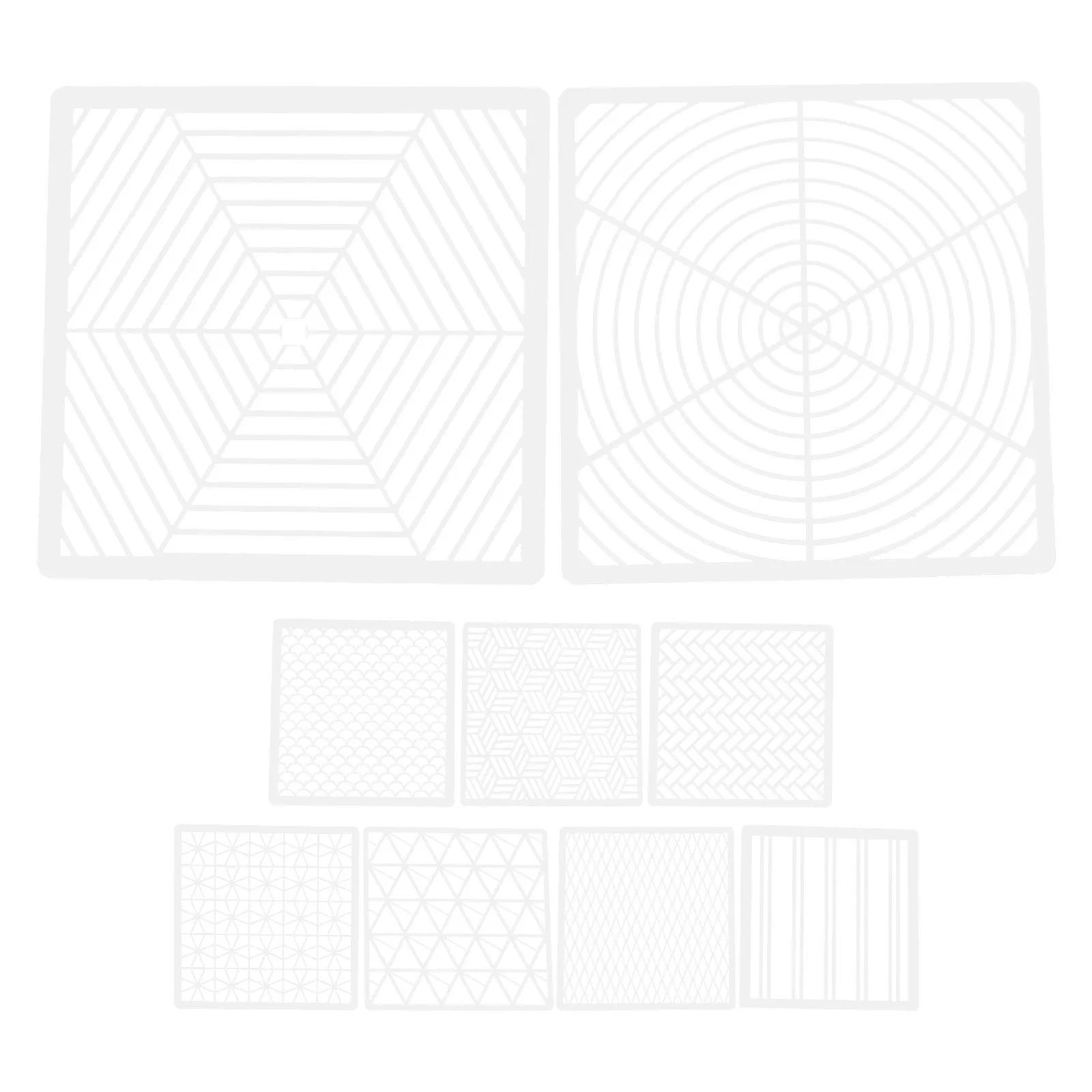 

9Pcs Hollow Painting Stencils DIY Journal Craft Templates Kids Drawing Stencils Plastic Painting Tools Drawing Template