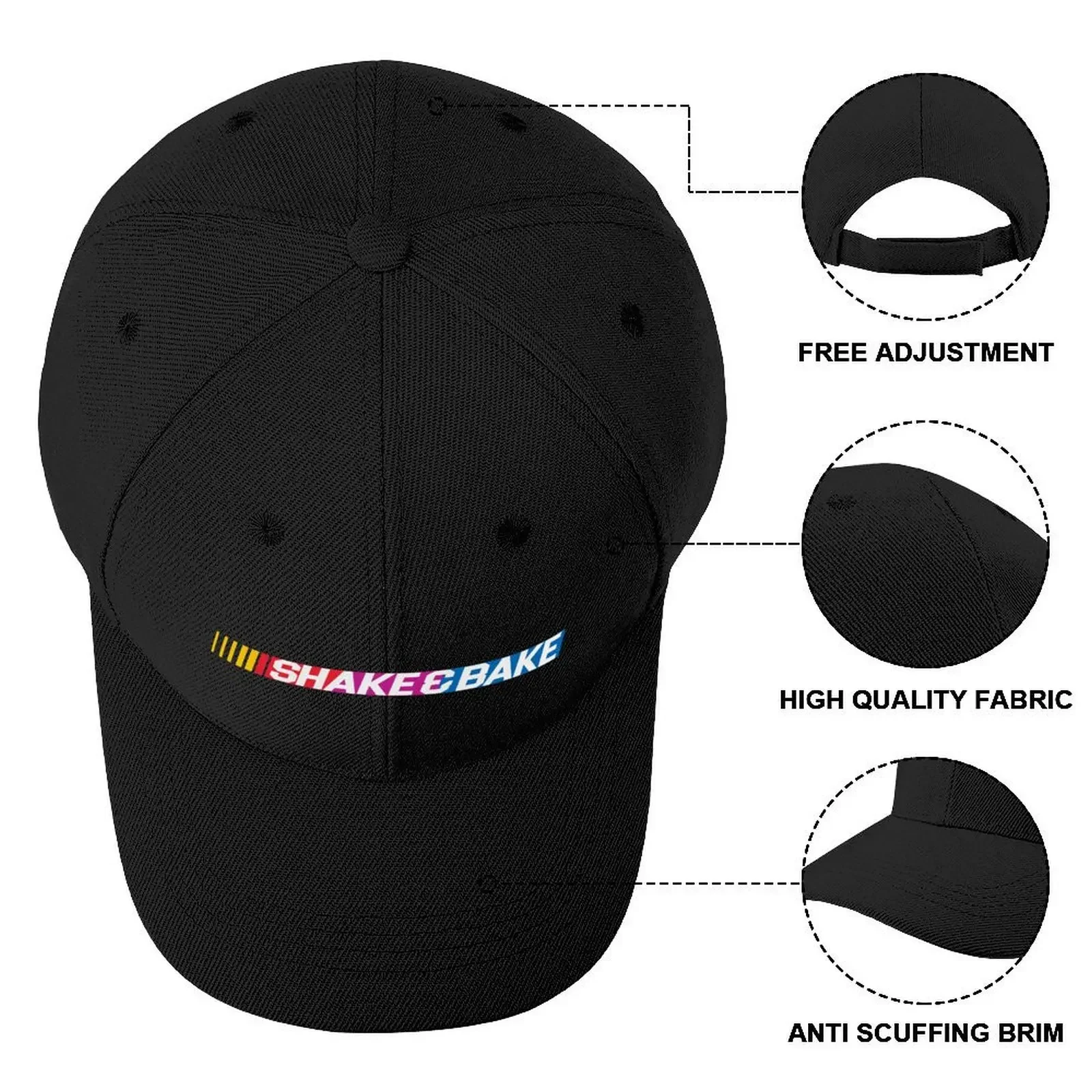 Shake and Bake Racing Baseball Cap Gentleman Hut Derby Hut Rave Military Cap Mann Männer Baseball Frauen