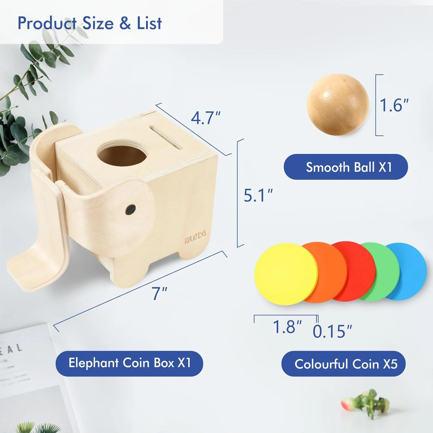 Clasificador de formas de elefante para bebés: ¡Lanzar formas para recuperar juguetes, desarrollar habilidades motoras finas entre se divertir!