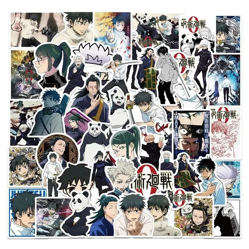 50PCS Anime Jujutsu Kaisen Itadori Yuji Gojo Satoru ticker Sorcery Fight Stickers Waterproof Decals Skateboard Toys