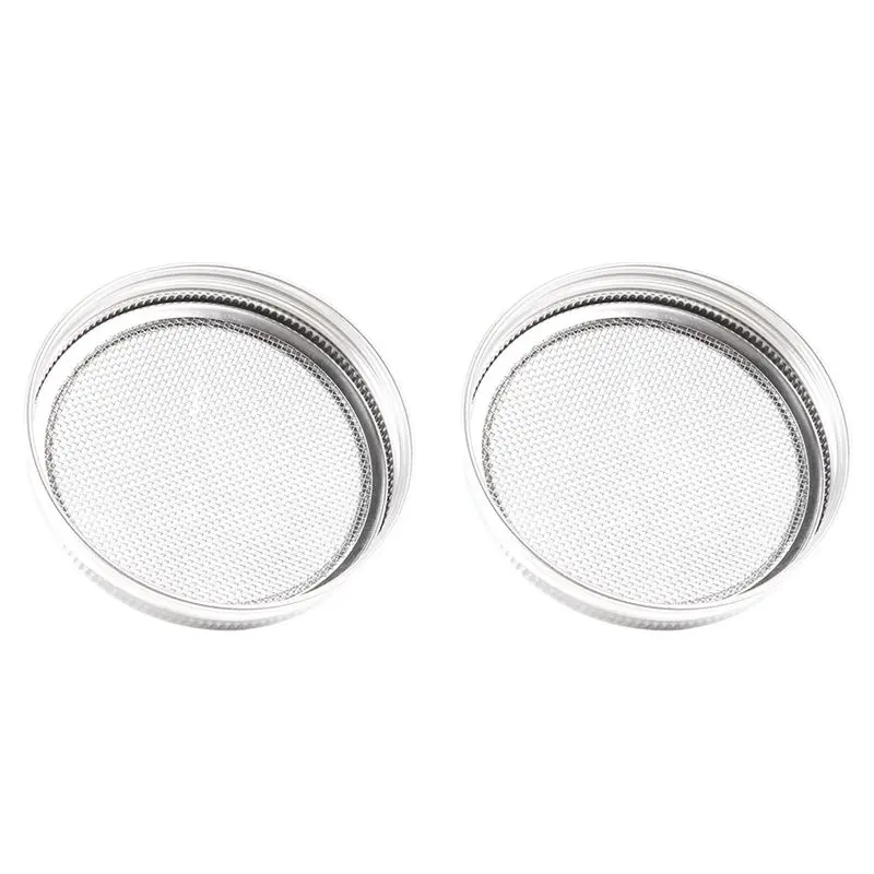 

AB42-Набор из 2 крышек для банок из нержавеющей стали для проращивания семян, обеспечивающих превосходную вентиляцию, подходят для банок с широким горлом, банок для консервирования, для приготовления органических продуктов.