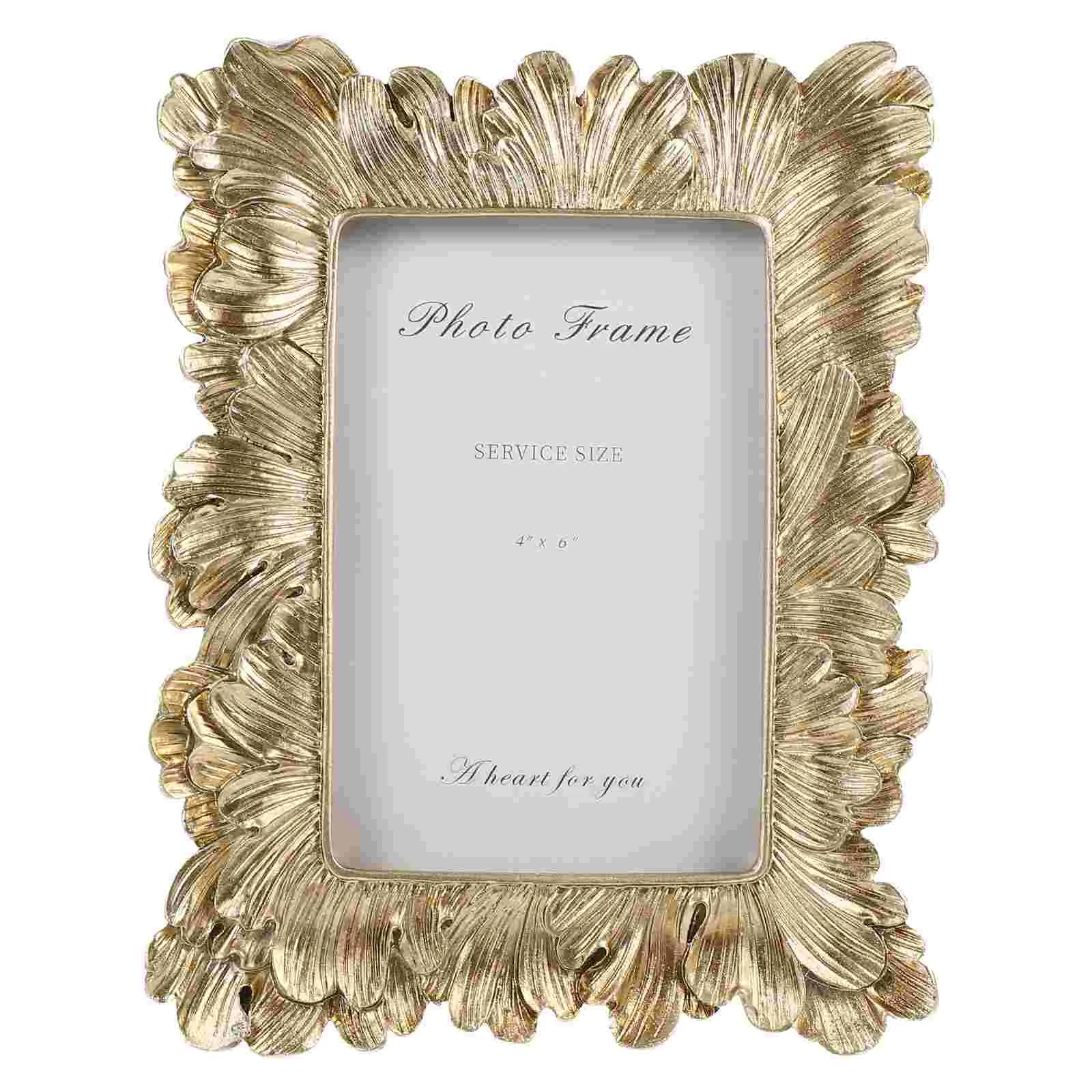 

Gold Trim Decorative Photo Frame Ornaments Picture Frames Tabletop Office Desktop Wedding