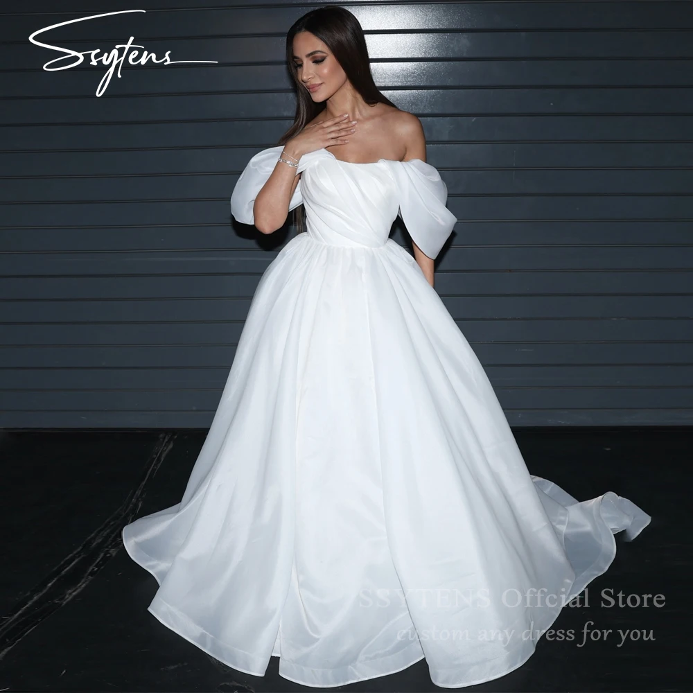 

SSYTENS Elegant Organza Wedding Dresses Off Shoulder Strapless Long Bride Dresses Bridal Gowns vestidos de novia 2026 Customized