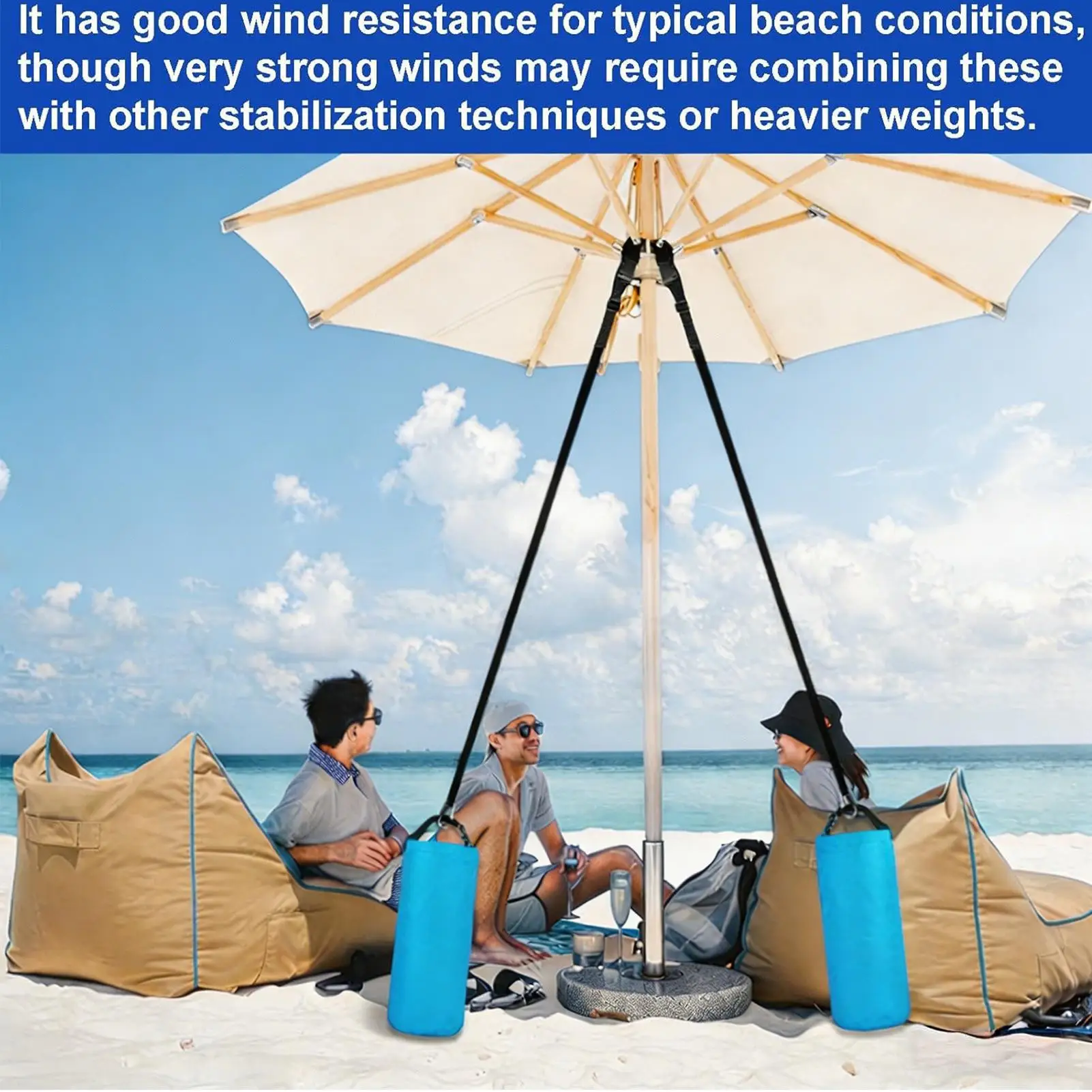 Canopy Weight Bags 2 Pack 25 LBS Oxford Cloth with Strap Canopy Sand Bags Weights for Pergolas Umbrella Flags Outdoor Banners