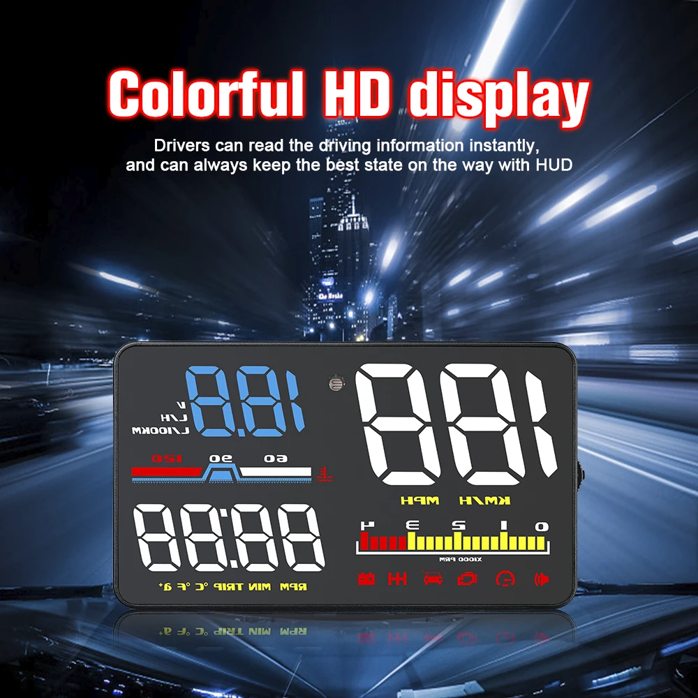 D5000 OBD HUD Car Digital Head - đánh giá và giá Hud Obd2 Multi Function Alarm