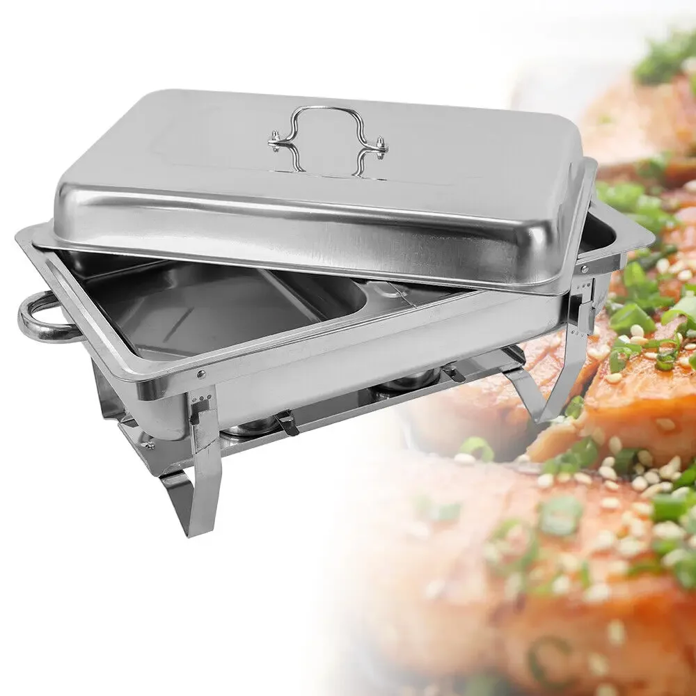 

L # 2 Pan 7.5L Stainless Steel Chafing Dish Set Party Buffet Cater Food Warmer Tool Buffet Food Warmer
