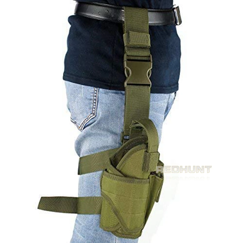 Tactical Drop Leg Holster Adjustable Vertical Holster Fits Most Types of 1911 Pistols/Glock 17 19 22 23