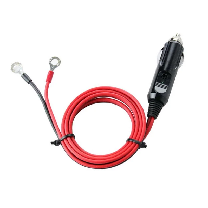 Adaptador de encendedor de 12V y 15A, enchufe macho, conector mecánico de coche, cable con luz indicadora LED