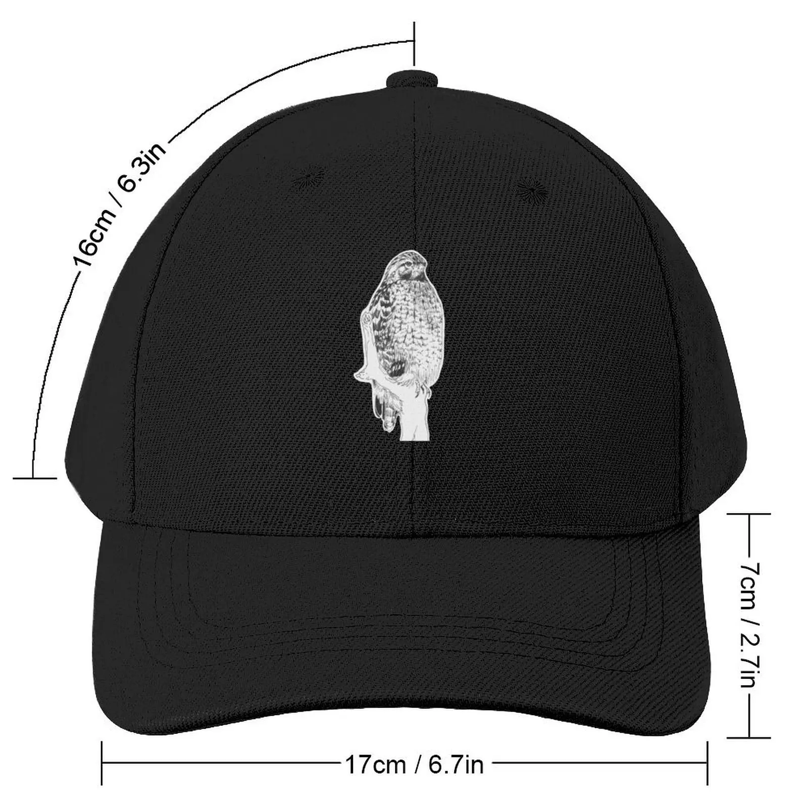 Red-shouldered Hawk Drawing Baseball Cap Big Size Hat Beach Outing Trucker Cap Kids Hat Men Women's