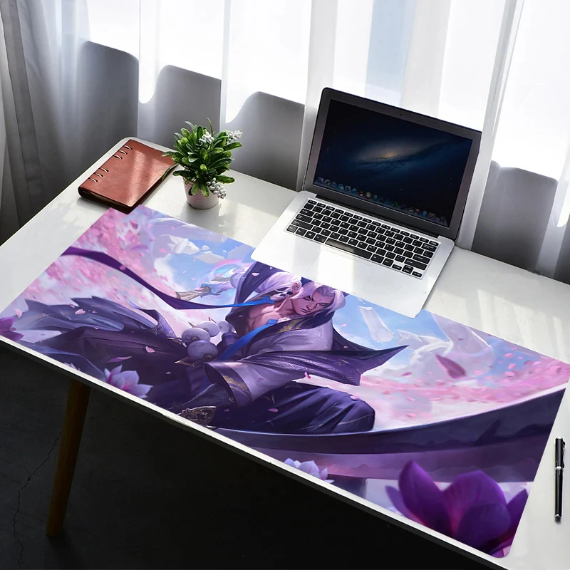 

Mouse Pad Laptop Non Slip Extended Desktop Mouse Mat PC Rubber Keyboard Pad L-league of Legends Yone Gaming Accessories Mousepad
