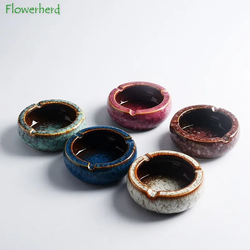 Creative Ashtray Ceramic Porcelain Smoking Set Container Ash Trays Weed Ashtray Ash Tray Cigar Ashtrays