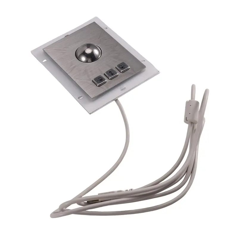 Industrial Mouse Buttons 38Mm Metal Trackball Stainless Steel Material Panel Mount USB Explosion-Proof Track Ball