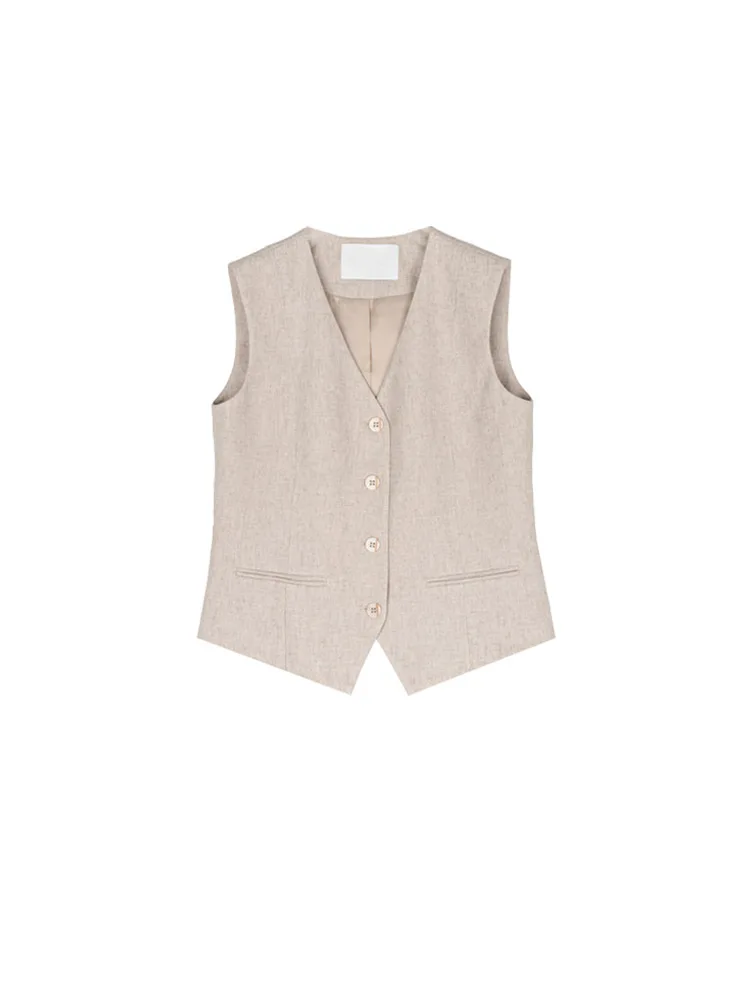 

Forever 2 Vintage V-Ne Vest Outerwear Women Summer Ele Maturi Sle Tank Top Commute Sle Pear Body pe Fit