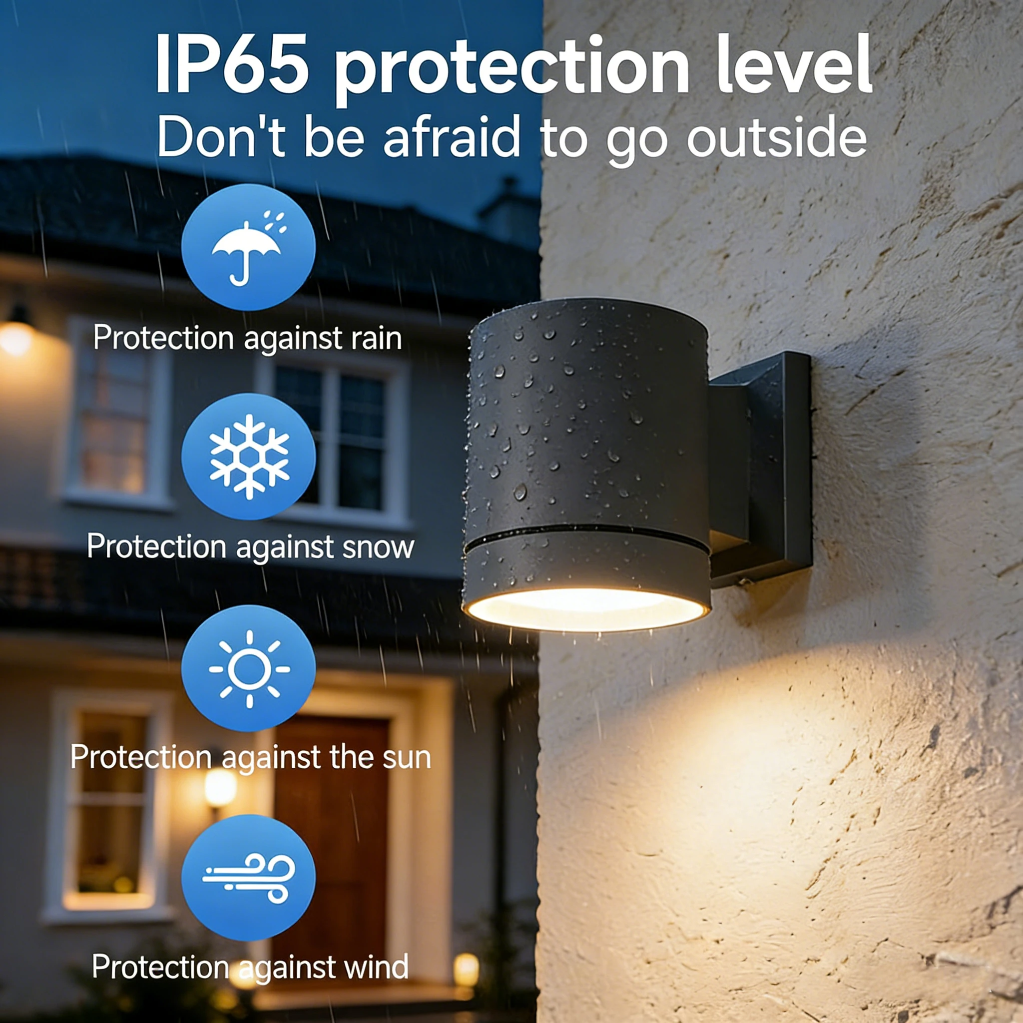 LED Outdoor Wall Light Replaceable Bulb GX53 Wall Lamp Indoor for Bathroom Balcony Waterproof Exterior Wall Lamp Sconce Fixture