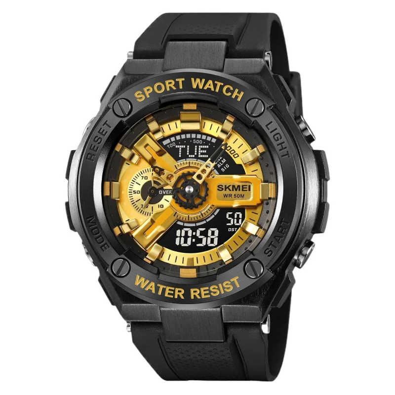 SkmeiMen's นาฬิกาสปอร์ตส่องสว่างนาฬิกาอิเล็กทรอนิกส์กันน้ํานาฬิกาปลุกนาฬิกาอิเล็กทรอนิกส์มัลติฟังก์ชั่นนาฬิกานักเรียน