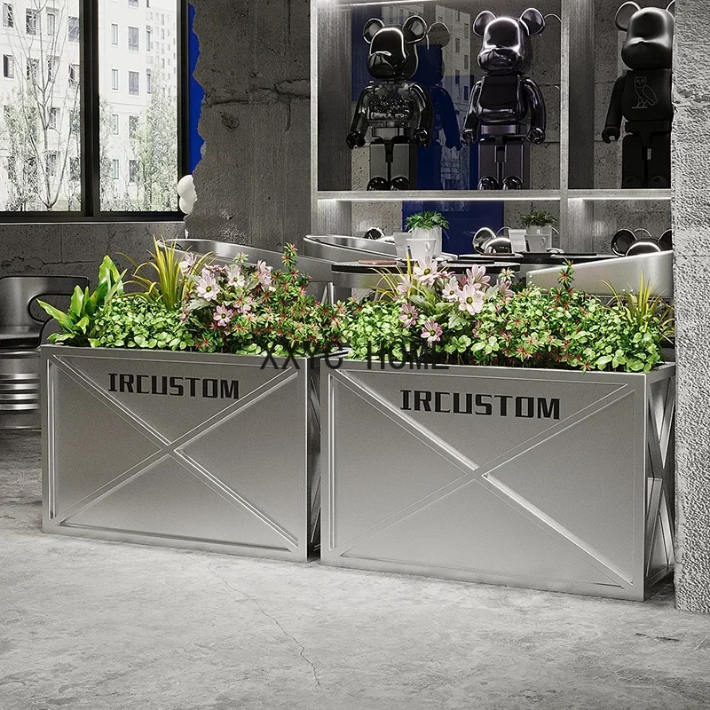 

Department Partition Iron Flower Box Rectangular Flower Pot