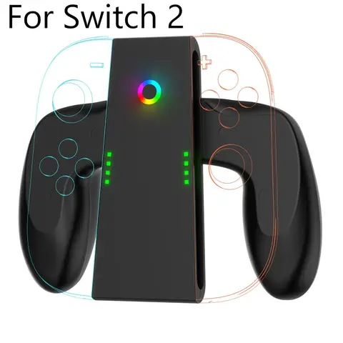 스위치 2용 충전 그립 JoyCon 다기능 핸들 홀더 Type-C NS Switch2 액세서리용 충전 도크 그립 어댑터