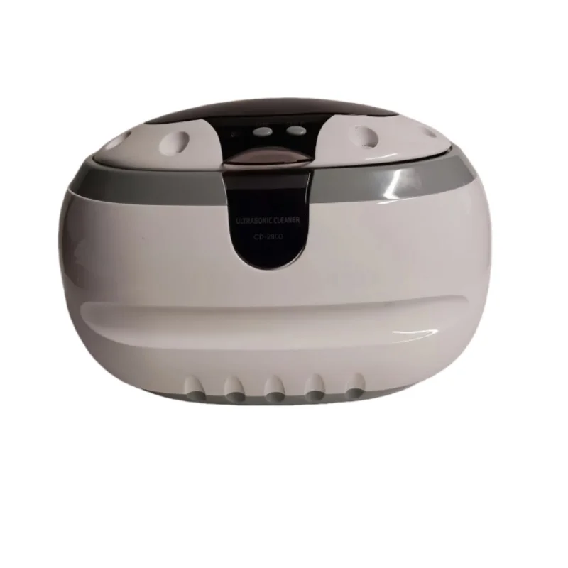 Electric Sonic Wave Ultrasonic Jewelry & Eyeglass Cleaner For Household Car Use White/Gray With Touch Controls Digital Timer