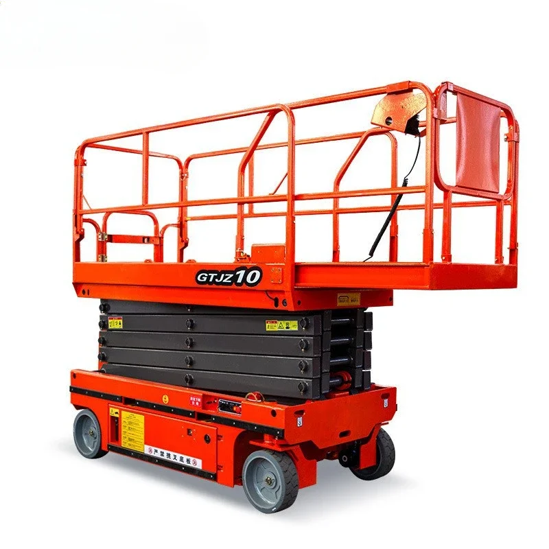 ascending aerial work platform electro-hydraulic lifting platform fully automatic walking mobile scissor lift