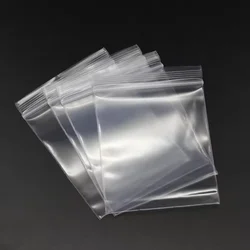 100pcs/bag 5*7/6*8/7*10/8*12/10*15/12*17cm Zipped Lock Reclosable Plastic Poly Clear Bags Bulk Jewelry Craft Accessory Packaging