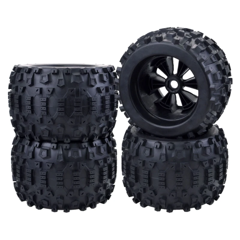 4PCS 170mm Wheel Rim and Tires for 1/8 Monster Truck Traxxas HSP HPI E-MAXX Savage Flux Racing RC Car Accessories