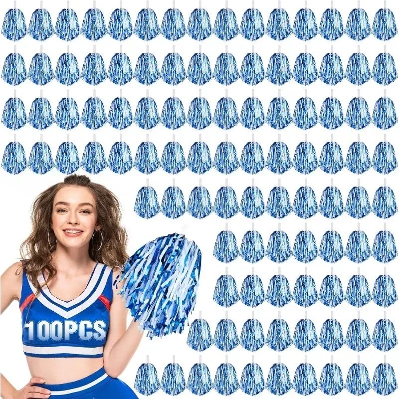 

Metallic Cheerleading Pom Poms Pompom Foil Cheer Pom Poms Cheering Squad Hand Flowers Spirit Sports Party Cheering