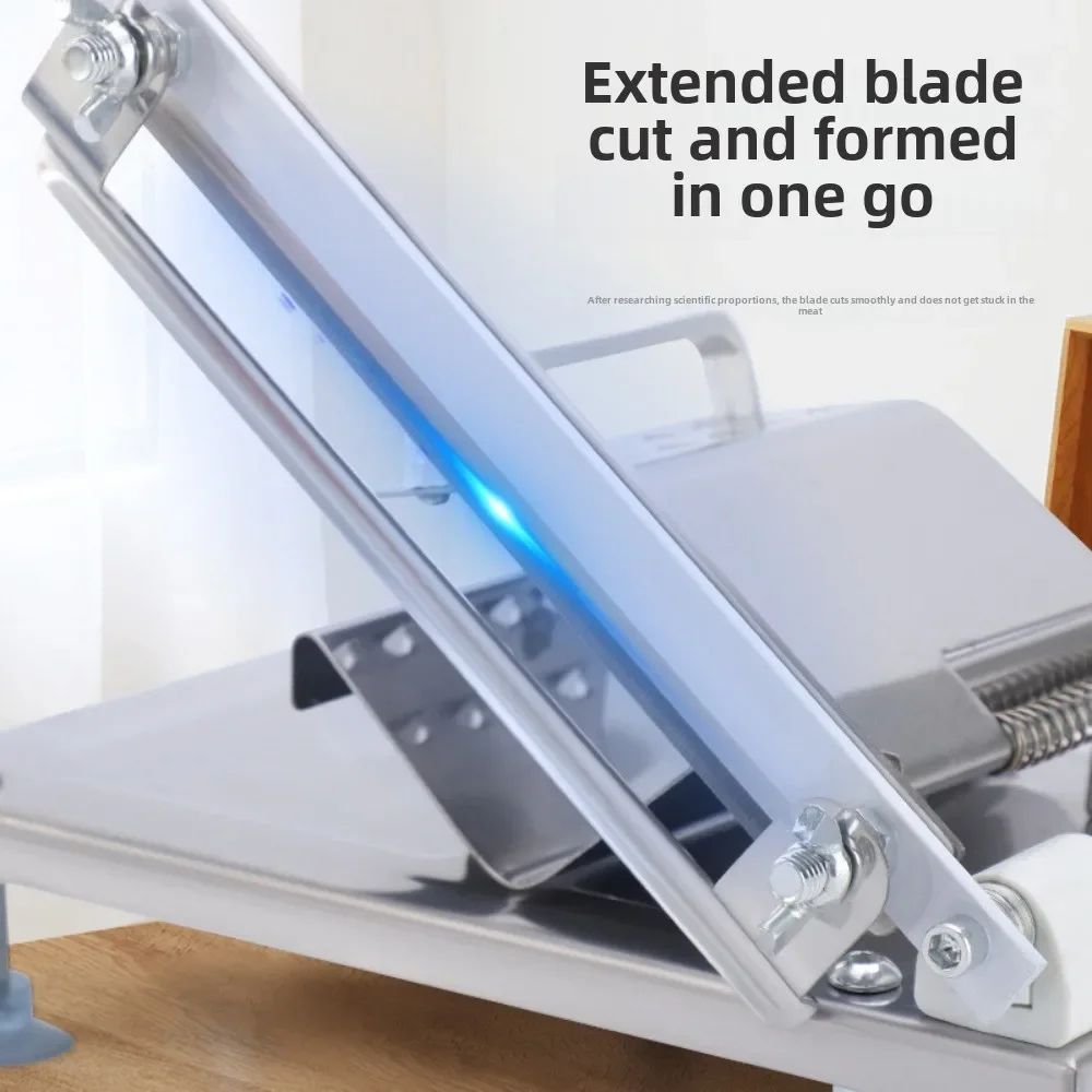 Multi-Functional Manual Slicer for Home and Commercial Use Stainless Steel Meat Cutting Machine for Slicing Lamb and Beef