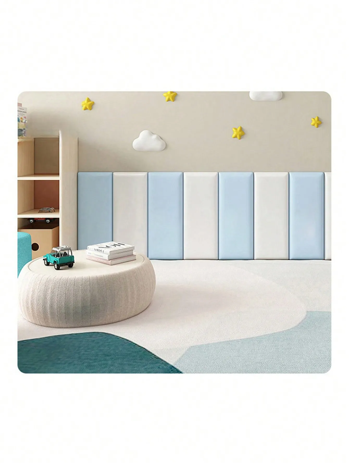 3D Anti-Collision Wall Sticker, Tatami Bedside Soft Bag Back Cushion Self-Adhesive Wall Panels For Bedroom, Bedside Wall Aisle