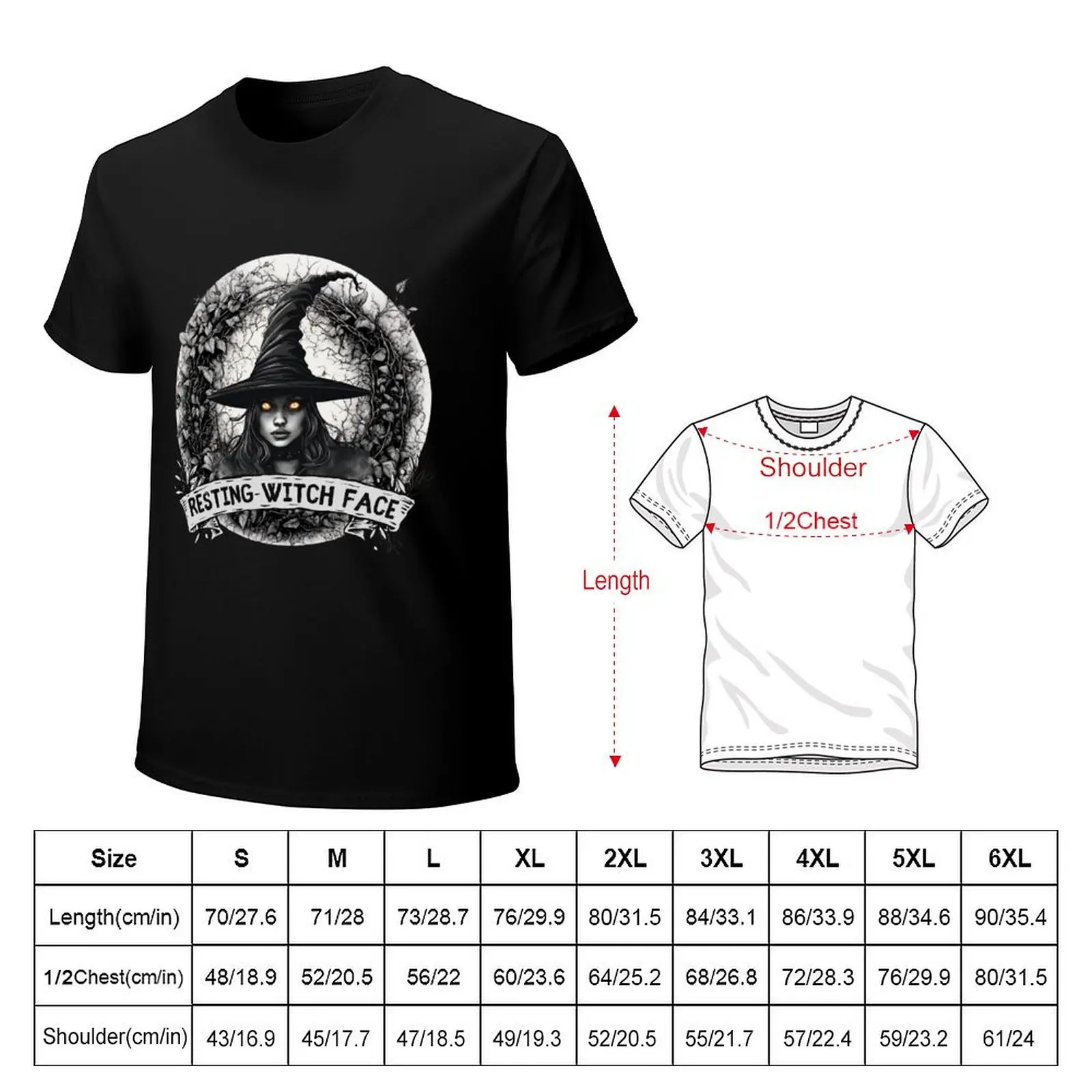 Resting Witch Face T-Shirt Breathable Gym Short Sleeve T-Shirt