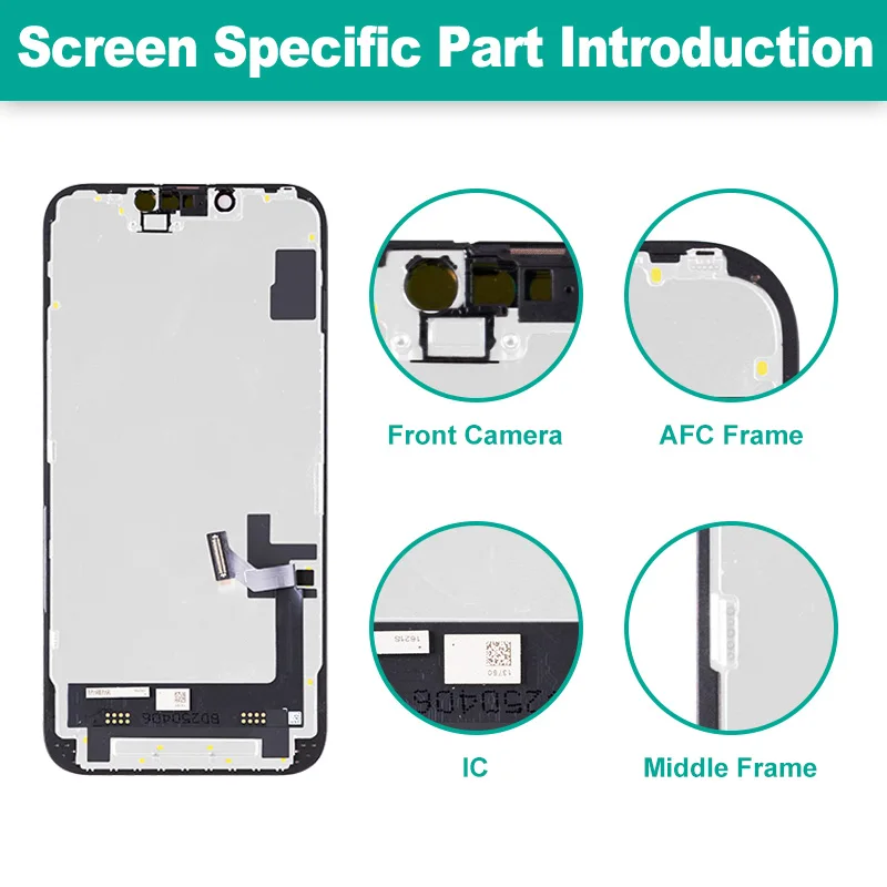 OLED For iPhone 16E Display 100% Tested Touch Screen Digitizer Replacement For iPhone 16E Display Support True Tone Face ID