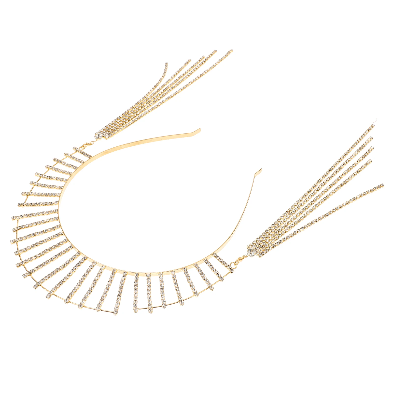 

Rhinestone Headb Chain Headwear Accessories Durable Tassel Hairpieces Elegant Bridal Long Tassel Head Chain Party Wedding Prom