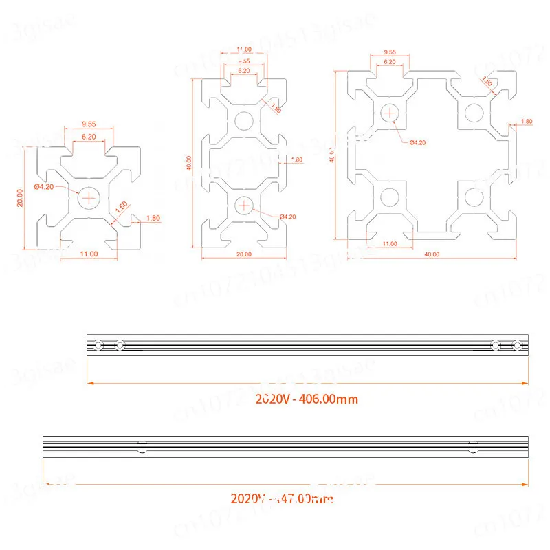 235/310Mm Hot Bed 3D Printer DIY Accessory Set Aluminum Alloy Outer Frame Bracket Ender3 CR-10