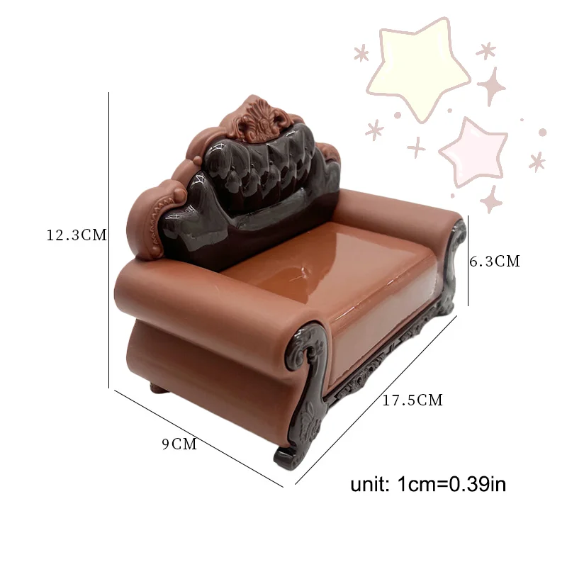 1/12 Domek dla lalek Symulacja Europejskiego Stylu Sofa Model Mebel do Salonu Miniaturowe Akcesoria Dekoracyjne do Domku dla Lalek