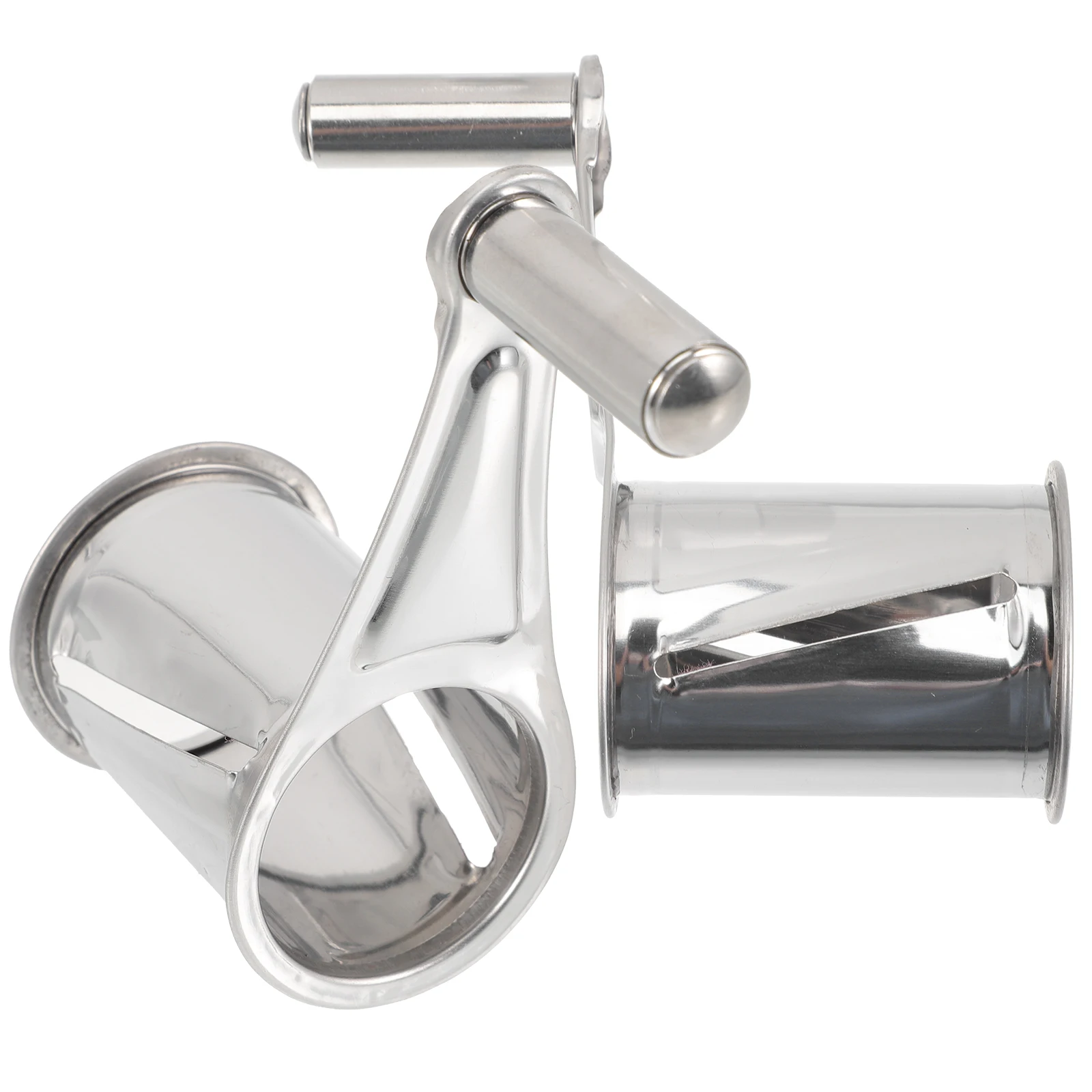 

2pcs Stainless Steel Cheese Grater Sharp Rust-Proof Compact Manual Kitchen Grater for Garlic Condiments Handheld Slicer