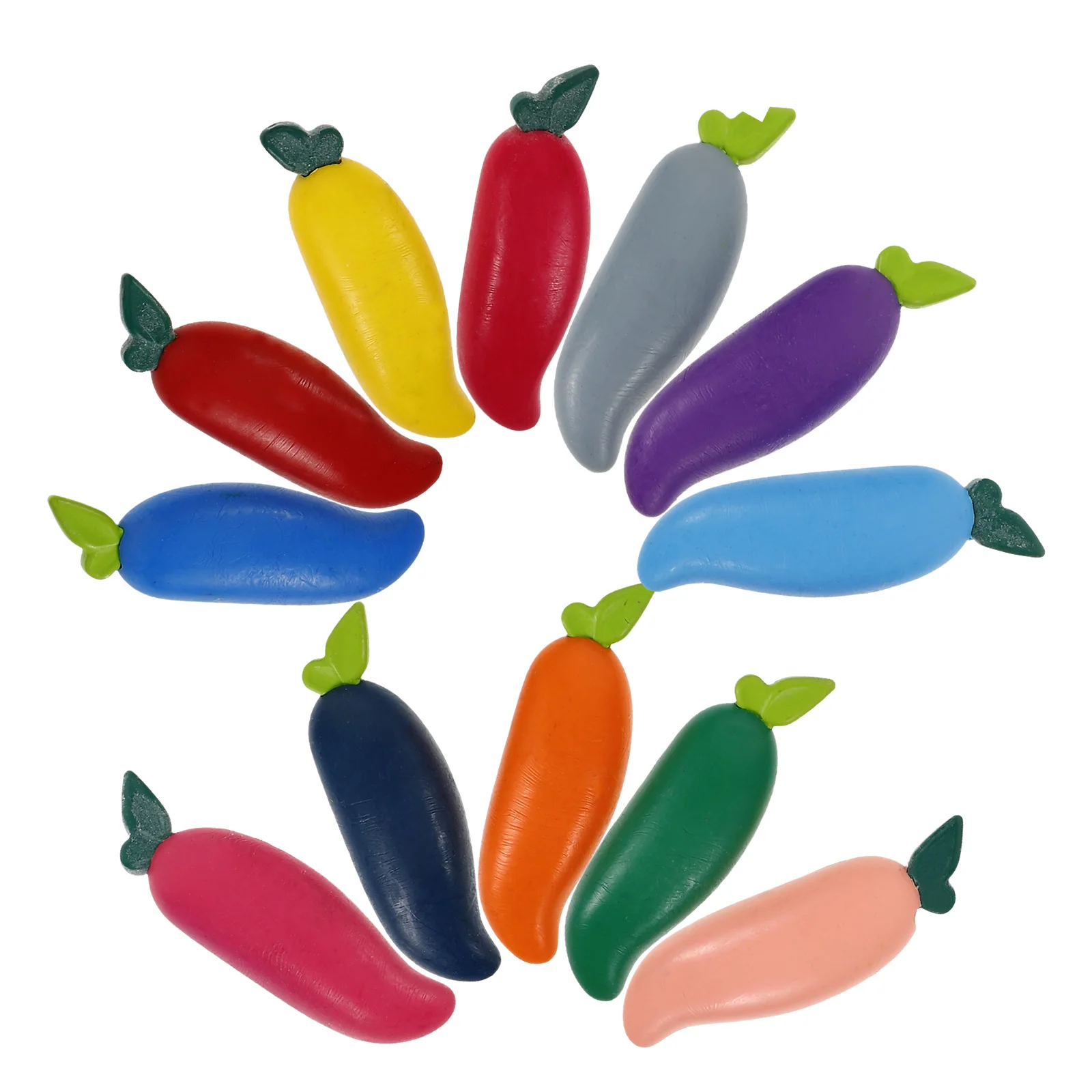 

12 Color Painted Crayons Fruits Shaped Kids Toddler Portable Small Washable Drawing Colored Mini Crayons For Painting Wax Marker
