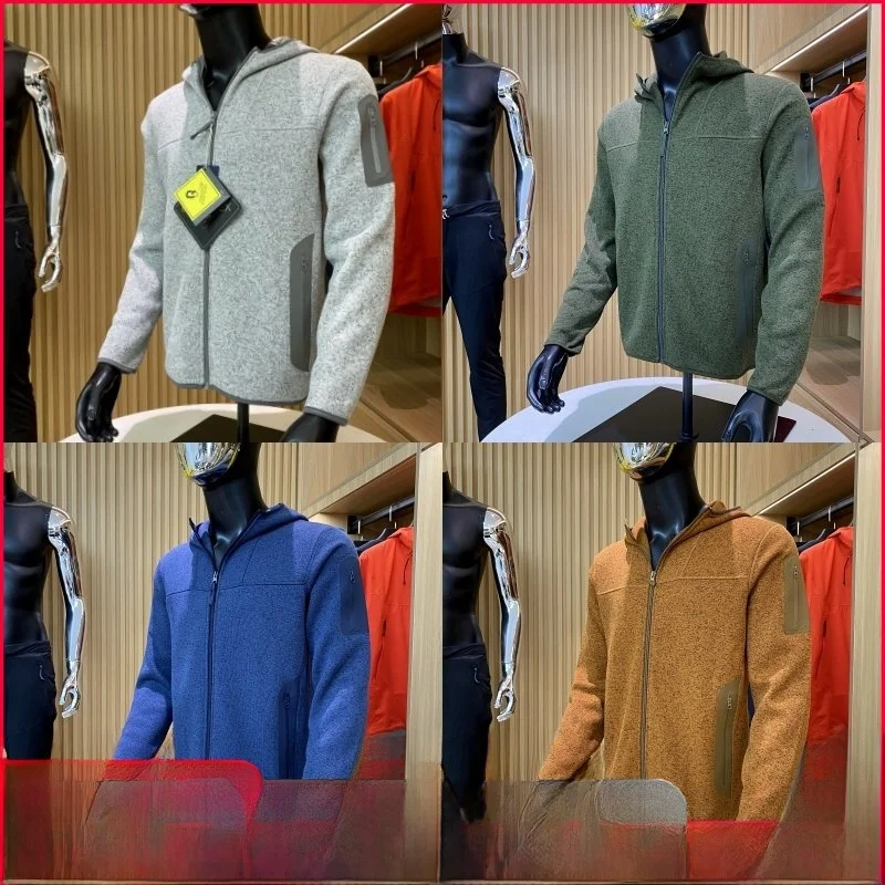 

Outdoor Floing Series ex Couple Sle Windproof Warm Comfortable Hooded Knitted Fce Sweatirt Jaet Trendy