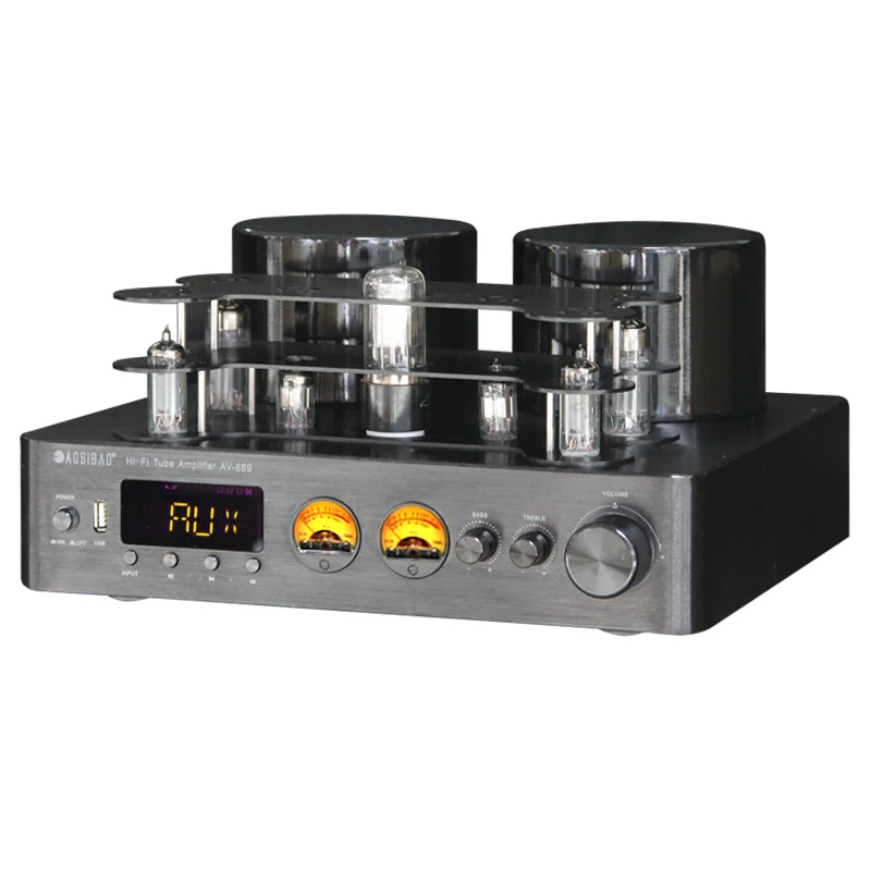 

AV889 BT 5.0 HiFi Vacuum Tube USB High-Power Fever Tube Amplifier Vacuum Tube Retro Home Amplifier Home Theater System