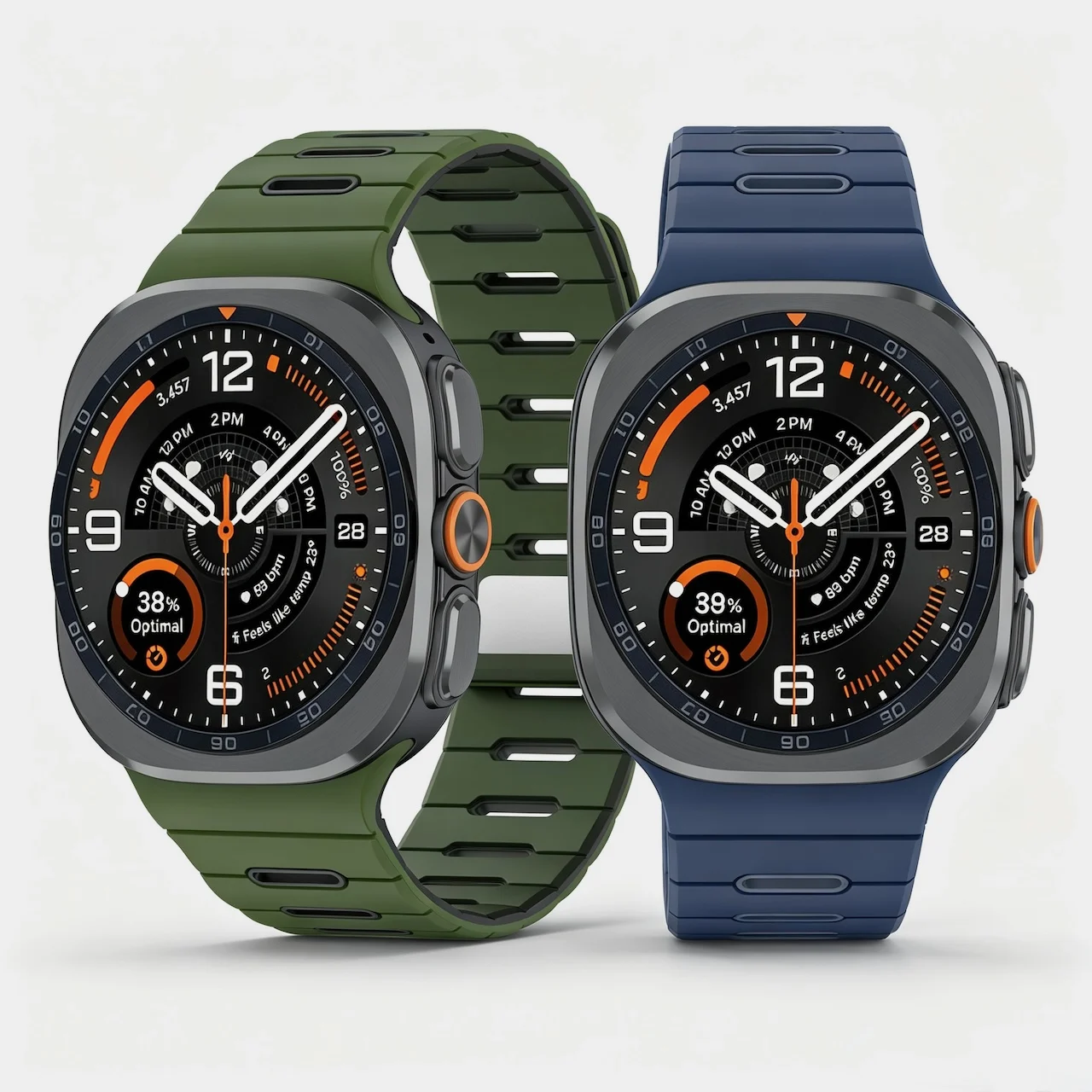 Magnetisches zweifarbiges Silikonarmband für Samsung Galaxy Watch Ultra 2, weiches, atmungsaktives Sport-Ersatzarmband 47mm Correa