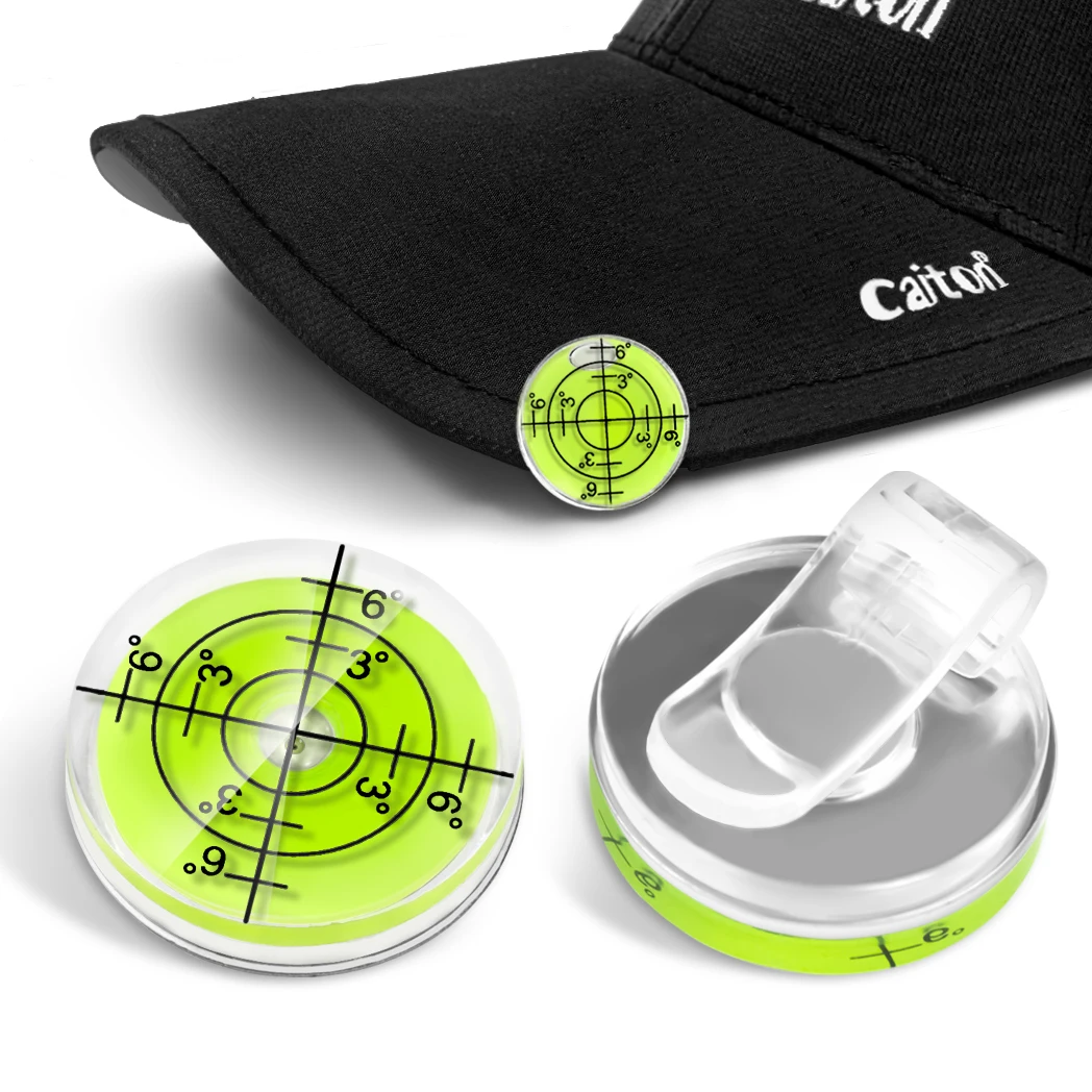 Caiton Magnetic Golf Hat Clip & Ball Marker with Precision Level, Golf Putting Alignment Aid for Men and Women.